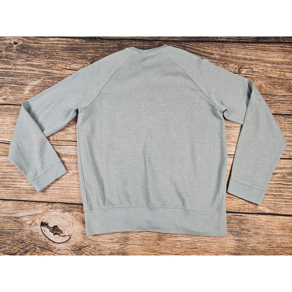 Majestic Carolina Panthers Sweatshirt Men L Crew Neck NFL Long Slv Pocket Gray - Picture 2 of 9
